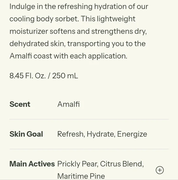 🆕️SEALED🆕️Villa Floriani Cooling Body Sorbet